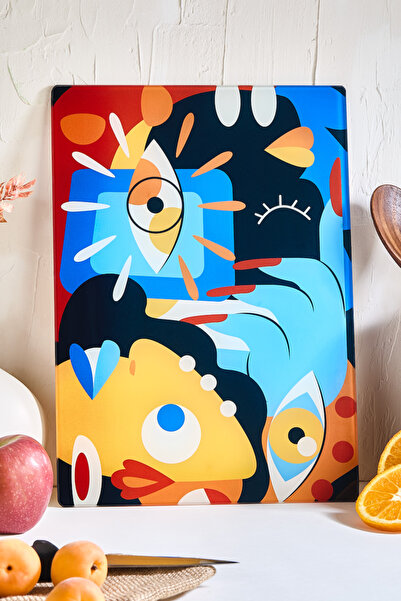 Lora Bianca لوح تقطيع ميند كام - 25x35 - لوح تقطيع مقاوم للحرارة وغير قابل للكسر