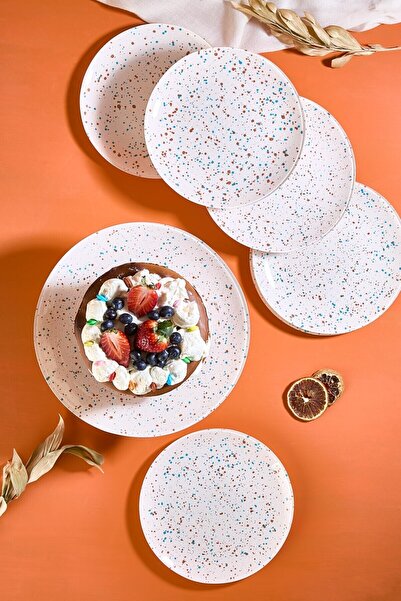 Lora Bianca Punti 7 Piece Cake/Cake/Dessert Presentation Plate Set