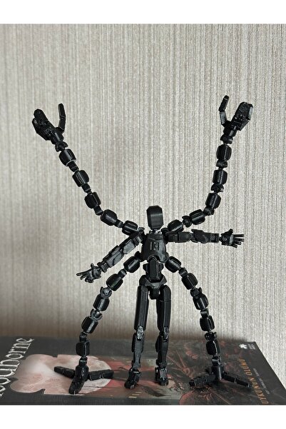 moifugyia Lucky 13 Aksiyon Figürü Robot Oyuncak 13cm Siyah Siyah ve Mekanik K...