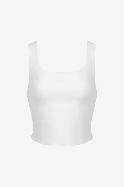 Bolero Seamless Invisible Pima Cotton Crop White