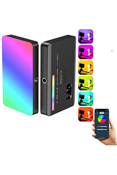 FototekFotograf 225 Rgb Led Işık Paneli 2500K-9900K Fotoğraf Video Işık Şarj ...