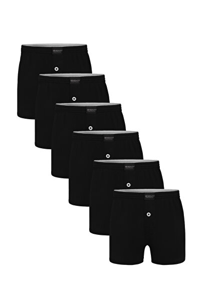 SİMENTİ Erkek 6'lı Pamuklu Penye Havlu Bel Boxer Paketi