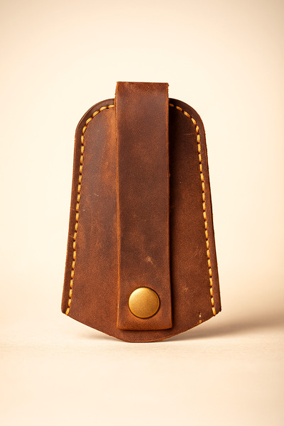 Lethos Leather سلسلة مفاتيح من الجلد الطبيعي