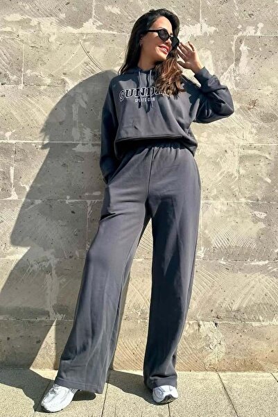 Seeh Hooded Smoked Women's Tracksuit Set - Sh184