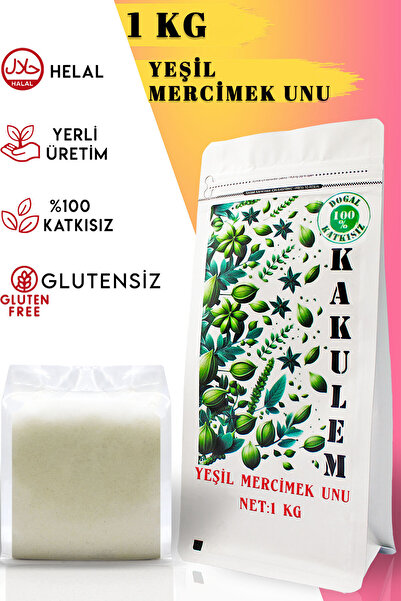 Kakulem GLUTENSİZ SERTİFİKALI Yeşil Mercimek Unu 1 KG