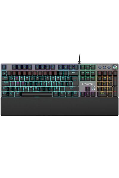 Rampage Kb-r28 Blade Plus Siyahgümüş Gökkuşağı Oyuncu Klavyesi Türkçe Blue Mekanik Klavye Gaming Klavye