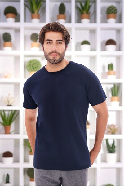 KozaLüks Men's Crew Neck 100% Cotton White T-Shirt – Comfortable Fit