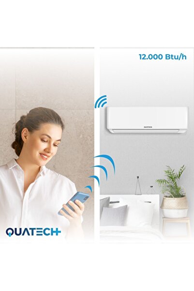 QUATECH 12.000 Btu/h A++ Enerji Sınıfı R32 Duvar Tipi Inverter Klima