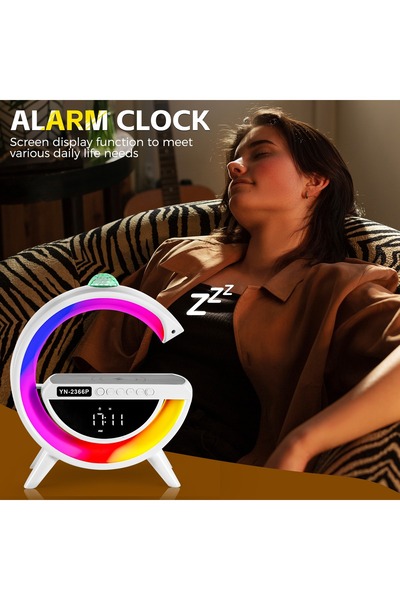 Promagg High-quality sound quality Bluetooth smart speaker with alarm clock screen display