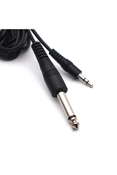 Powermaster PM-15917 Siyah 6.3 Mm Gitar To 3.5 Mm Stereo Ara Kablo (1.4 Metre)