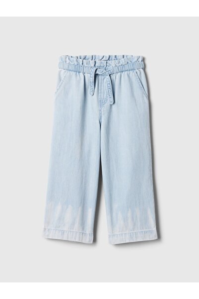 GAP Kız Bebek Mavi Paperbag Pull-On Jean Pantolon