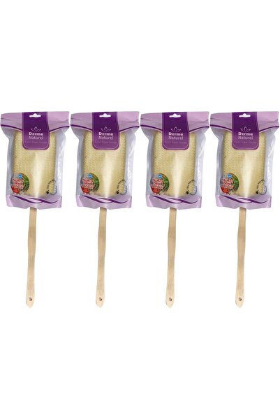 Derma Naturel ليفة استحمام منسوجة من ألياف النخيل (8*24 سم) MS-09 (مجموعة من 4)