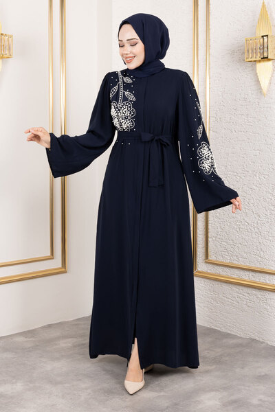 Tesettür Dünyası Вишита бісером ромашка Tesettur Abaya TSD240314