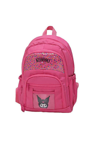 Probag Kuromi 3'lü Çanta Seti Sırt Çantası Beslenme Çantası Kalemlik İlkokul Çantası Peluş Oyuncak Hediyeli