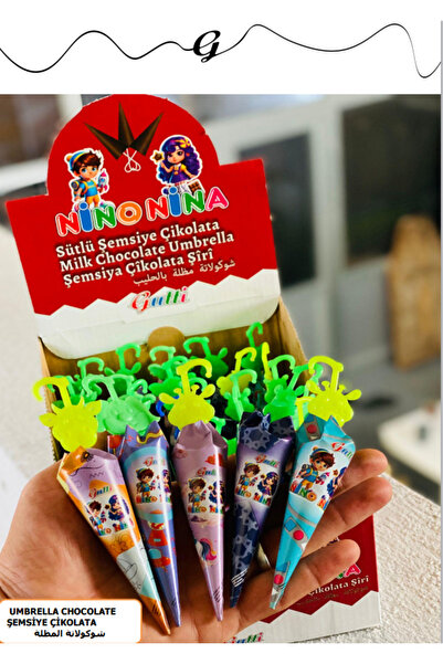 GUTTİ ÇİKOLATA Ninonina 30’lu Sütlü Şemsiye Çikolata 20g | Hediye ve İkramlık...
