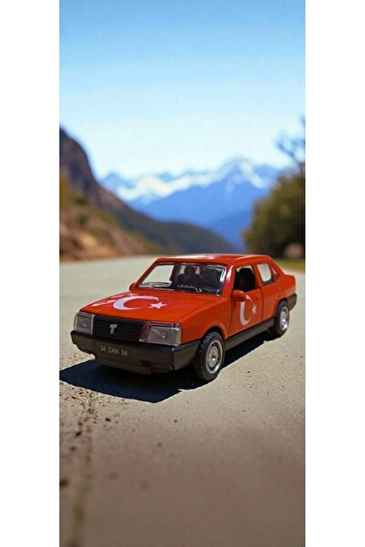 Nostaljik Lezzetler Nostaljik Metal Çek Bırak Türk Bayraklı Kırmızı Tofaş Şah...