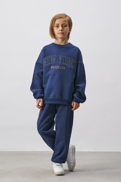 Minipodyum Nakışlı Erkek Çocuk Alt Üst Eşofman Takımı