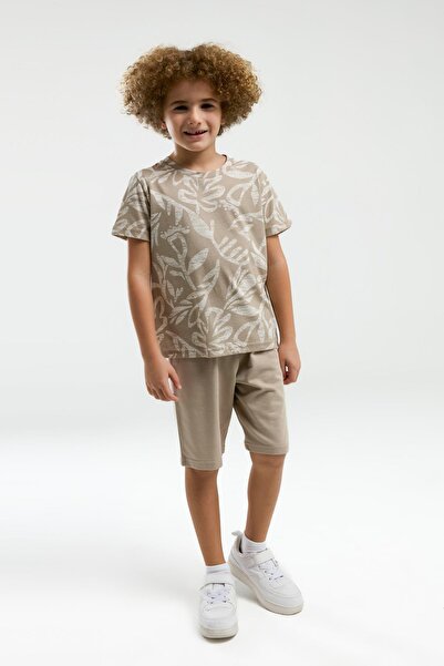 Arnetta 3300 Хлопчачий велосипедний комір, короткий рукав, шорти, бермуди, піжамний комплект