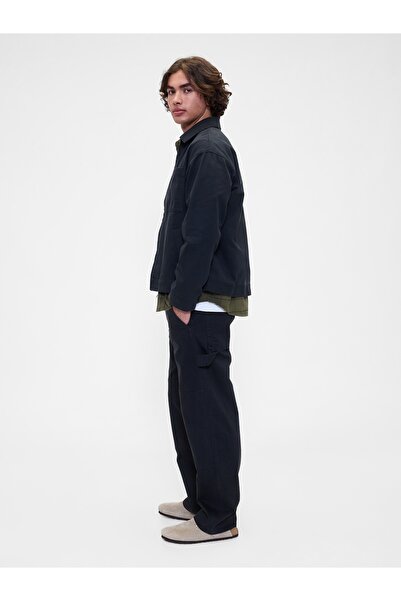 GAP Erkek Siyah Relaxed Fit Utility Jean Pantolon