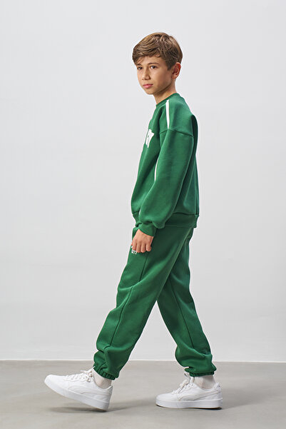 Minipodyum Σετ αγορίστικη φόρμα με λεπτομέρεια κεντήματος