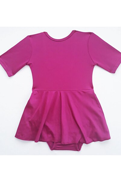 LULLY KİDS Lully Kıds Jimnastik Bale Antreman Fuşya Kız Çocuk Mayosu Etekli A...