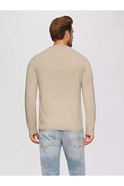 s.Oliver Men's crew neck sweater, Light brown