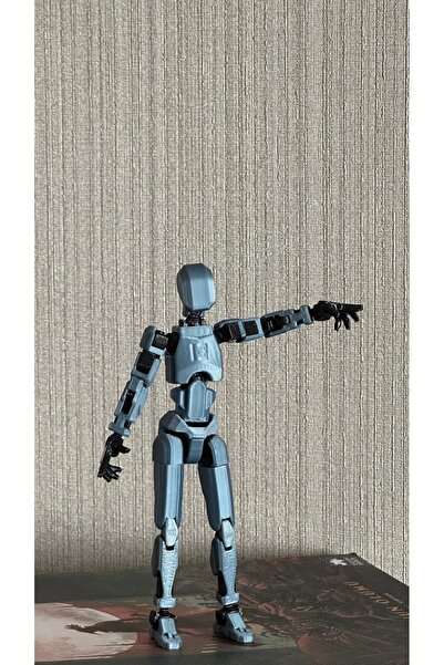 Loopify Lucky 13 Aksiyon Figürü Robot Oyuncak 13cm Gri Siyah