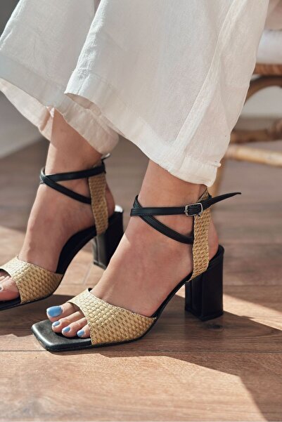 I Love Shoes Μαύρο δερμάτινο ματ Yowsen - Παπούτσια με τακούνι με λεπτομέρεια...