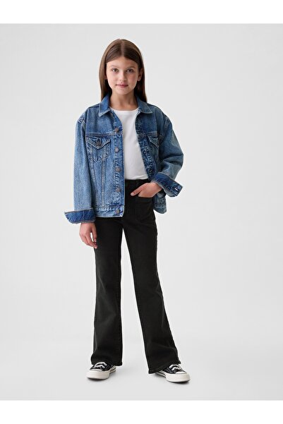 GAP Kız Çocuk Siyah High Rise '70s Flare Jean Pantolon