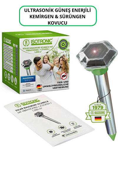 İsotronic Güneş Enerjili Ultrasonik Kovucu – Kemirgen ve Sürüngenlere Karşı, ...