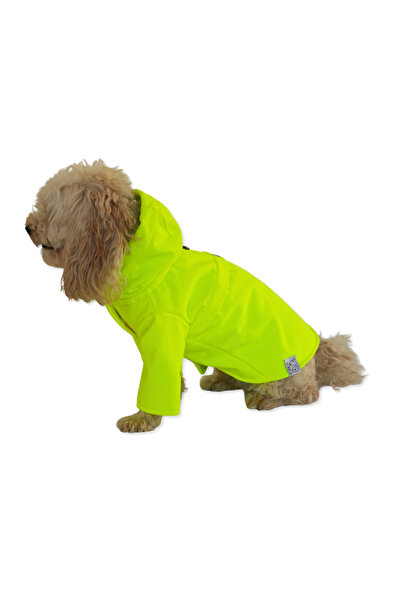 Oli and Lui Neon Yellow Softshell Dog Raincoat