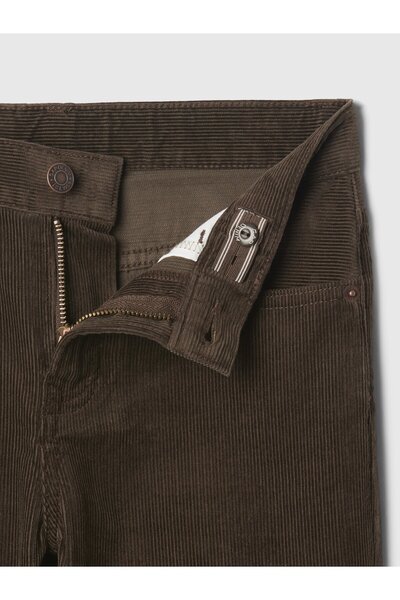 GAP Erkek Çocuk Kahverengi Kadife Original Straight Jean Pantolon