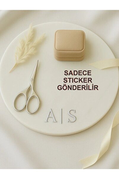 imzatasarım Nişan Söz Tepsisi, Damat Kahvesi için Gümüş Sticker Harf (Sadece ...