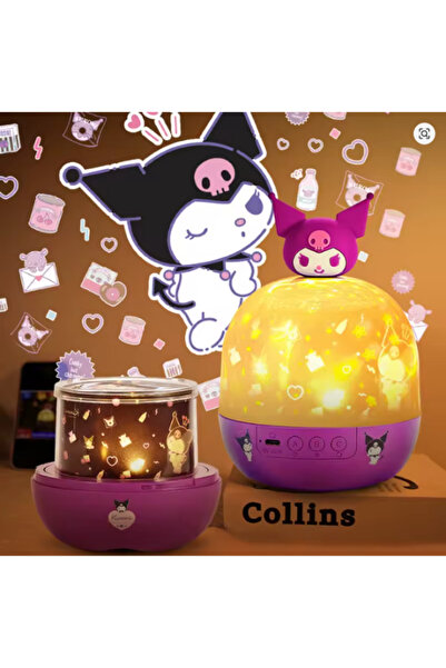 kuromi Sanrio & Cinnamoroll Led Gece Lambası – 3 Renkli, Müzikli, Projeksiyon...