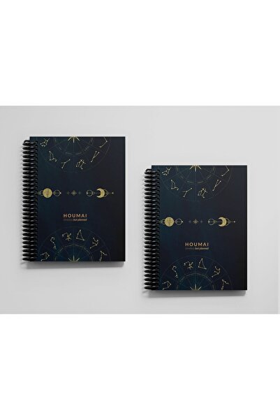 Yıldızistan A5 Unlined Spiral Bound Cardboard Cover 96 Pages Houmai Special Collection Quality Printing School Notebook