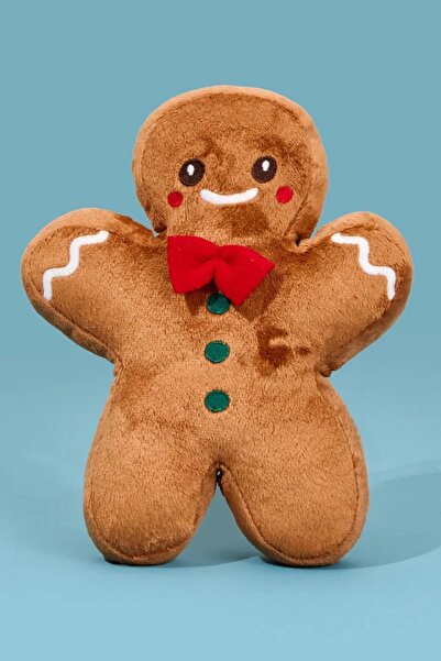 eco sepet Kurabiye Adam Peluş Yastık, Uyku Arkadaşı Peluş, Yılbaşı Tay Tüyü Kumaş Kurabiye Adam 20 Cm