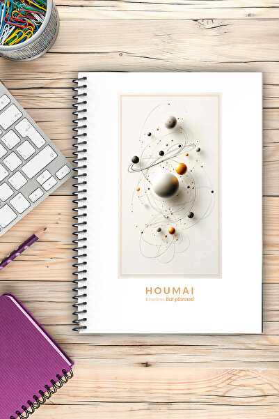 Yıldızistan A5 Unlined Spiral Bound Cardboard Cover 96 Pages Houmai Special Collection Quality Printing School Notebook