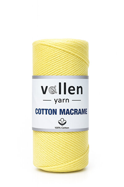 vollen yarn Ață de macrame din bumbac premium, lanț de bumbac de 2 mm, supla,...