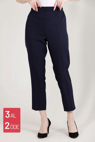 Balenbi Women's Large Size Carrot Leg High Waist Lycra Trousers 1004