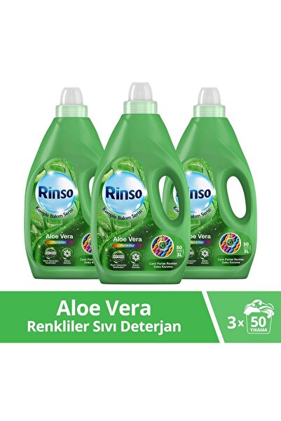 Rinso Aloe Vera Renkliler için Sıvı Deterjan 3 x 3 L