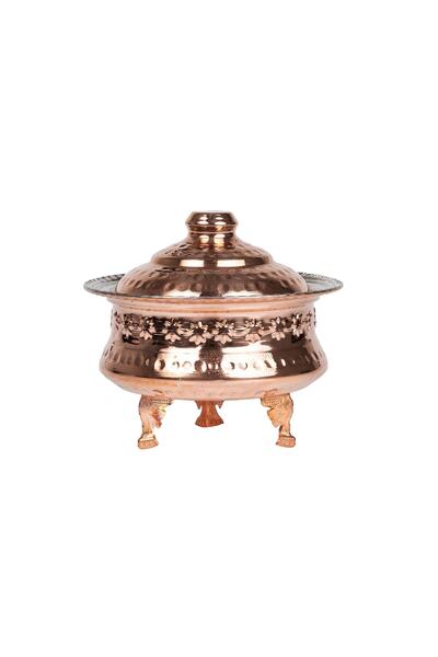 DMT COPPER HOME Dmt Gaziantep Bakır Şekerlik-lokumluk Boy :12cm