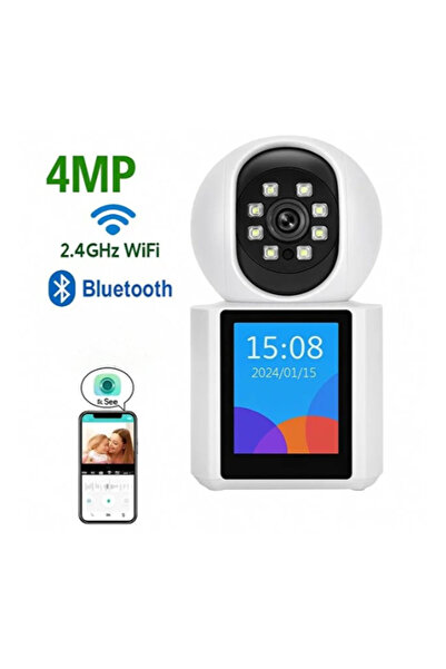 yusa stores Akıllı Ev Kamerası 2.4 GHz | 4MP HD Güvenlik Kamerası | Wi-Fi & B...