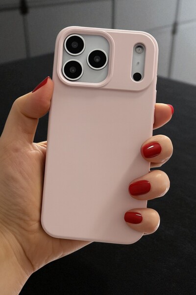 KVK PRİVACY Apple iPhone 17 Pro Uyumlu – Kum Lansman Liquid Silikon Kılıf, Da...