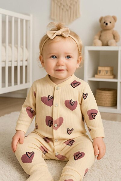 Pamira BEBEK TULUM PAMUKLU KALPLİ DESENLİ UZUN KOLLU AYAKLI