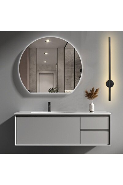 MYSTERY Pigas Düğmesiz Osram Led Modern Dekoratif Led Duvar Aplik 70cm Siyah 3000k Günışığı