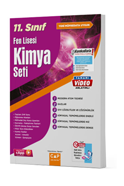 Çap Yayınları Çap 11. Sınıf Fen Lisesi Kimya Fasikül Konu Anlatım Seti