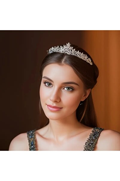 GlassySKY Coroana Mireasa Accesoriu pentru Par Nunta/Logodna/Mireasa/Henna/Zi...