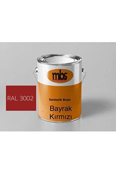 mbs kimya Sentetik Yağlı Boya Bayrak Kırmızı RAL3002 2,5kg