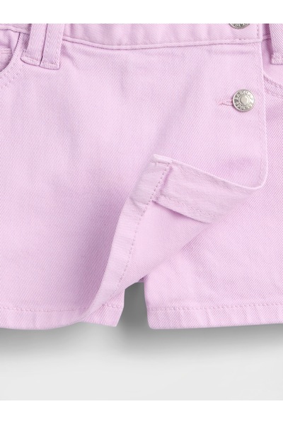 GAP Kız Bebek Pembe Denim Şort Etek