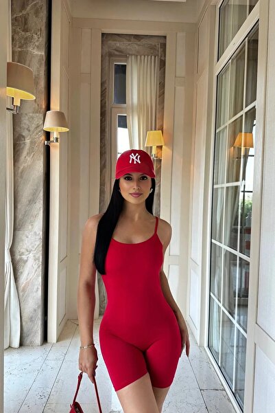 lytonstore Burgundy Strap Recovery Multi-Purpose Sports Flexible Shorts Overalls Suitable for Daily Use